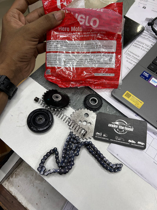 Hero Genuine Cam Chain Kit / Timing Chain Kit for Splendor Plus, Splendor NXG, Splendor iSmart, HF Deluxe, HF Dawn & Passion Pro – 22K130LS