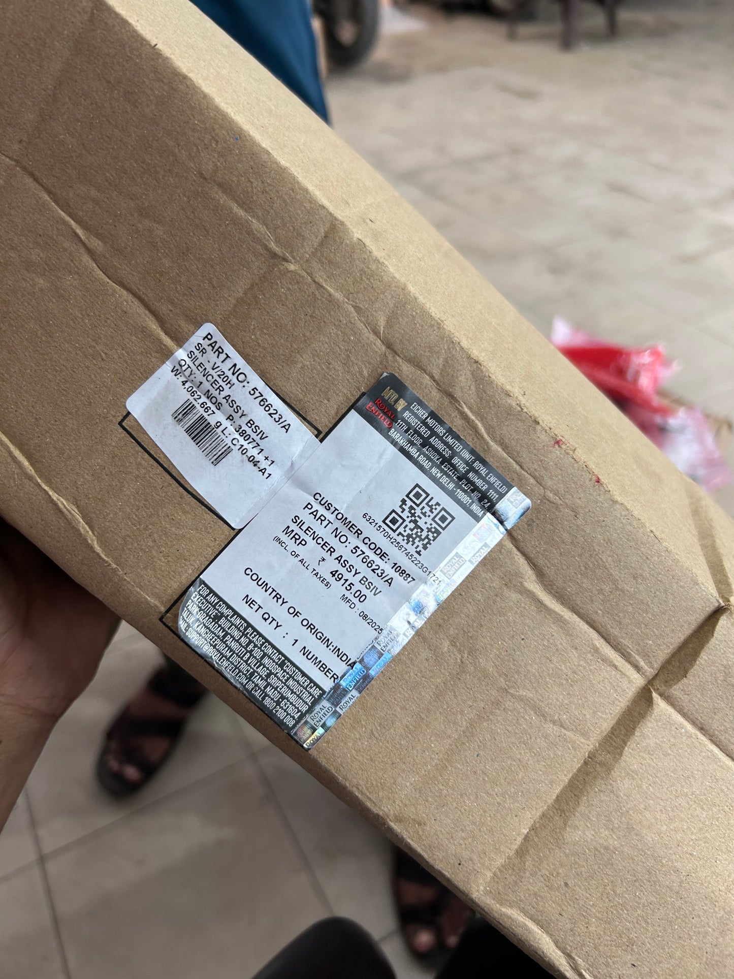 Royal Enfield Bullet 350 BS4 Silencer Assembly – Genuine OEM 576623/A (UCE)