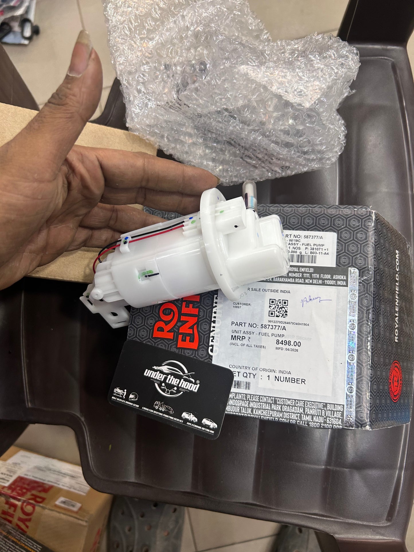 Royal Enfield 587377/A – Fuel Pump Assembly (EFI) for Himalayan, Scram 411, Classic 500, Thunderbird 500, Bullet 500, GT 535 (BS4 Models)