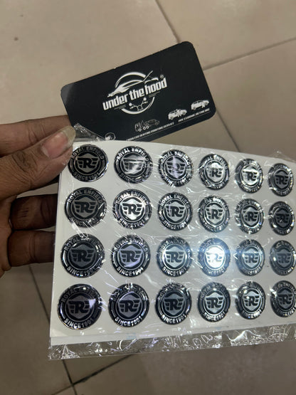 Royal Enfield Key Logo Sticker Set (2 pcs) – OEM‑Style Emblem for UCE Model Keys