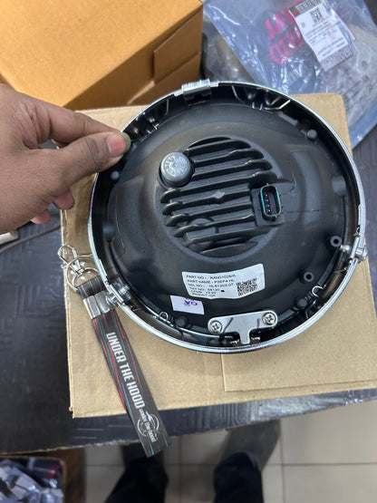 Royal Enfield Bear 650 / Interceptor 650 / Continental GT 650 LED Headlamp Assembly (Chrome) – RAN01028/A (Genuine OEM)