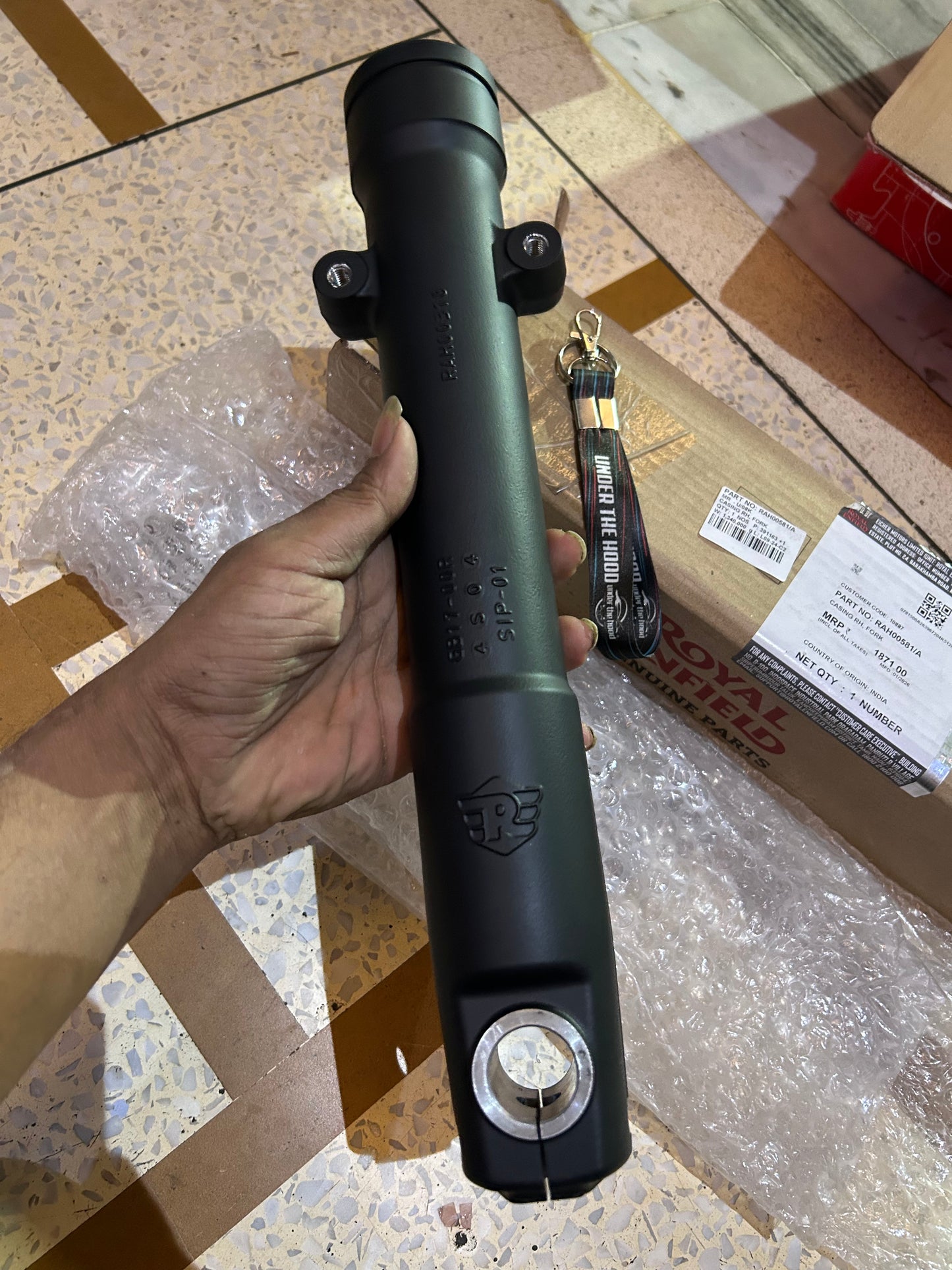 Royal Enfield Front Fork Casing / Outer Tube (RH) for Guerrilla 450 – RAH00581/A (Right Side Fork Slider)