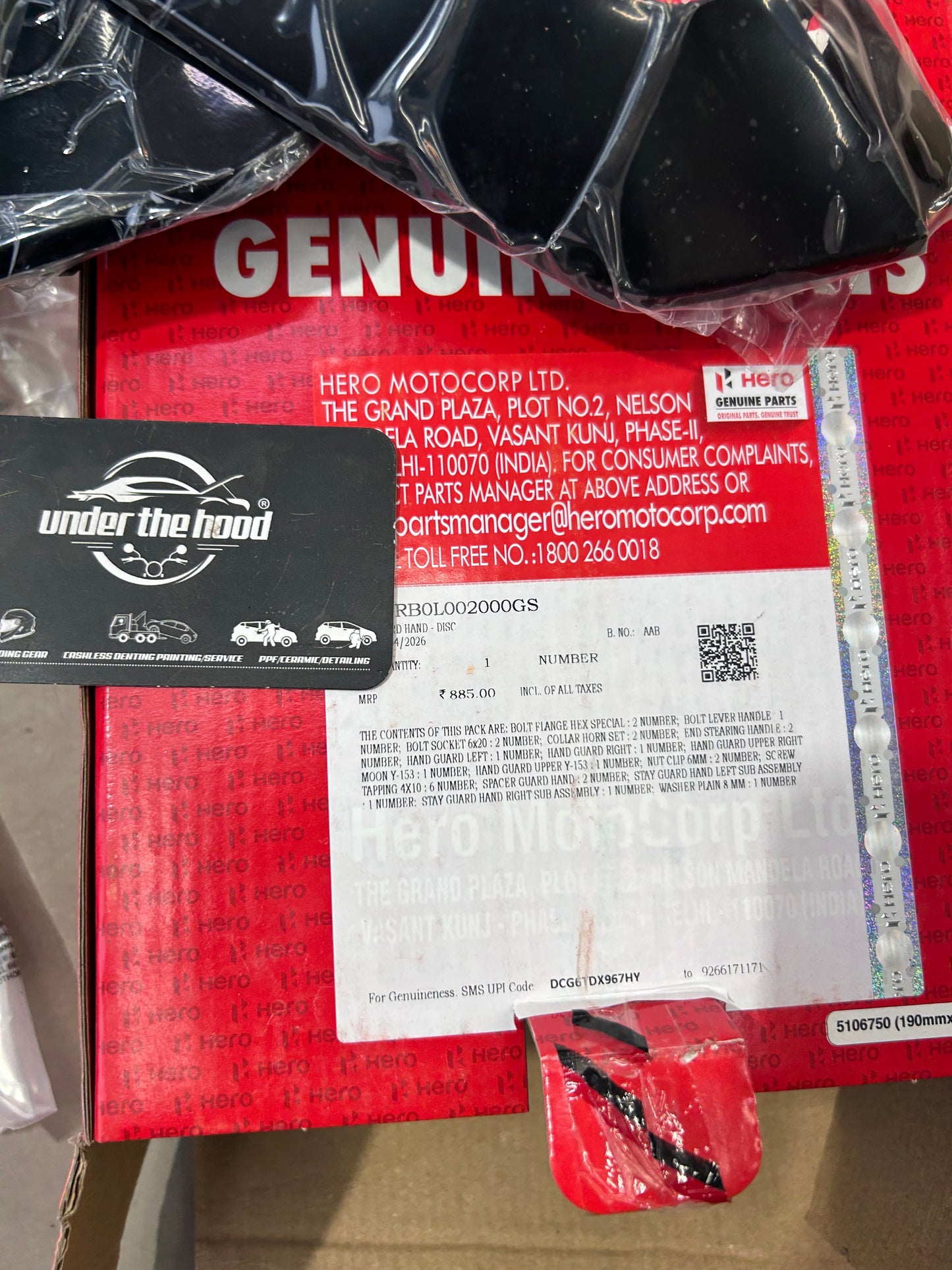 Hero Genuine Hand Guard Kit for Glamour X Disc Model - ADJRB0L002000GS