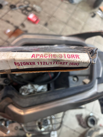 Rolon NXR 264 Chain & Sprocket Kit for TVS Apache RR 310 (R520 X-Ring, 112-Link, 17T/42T)