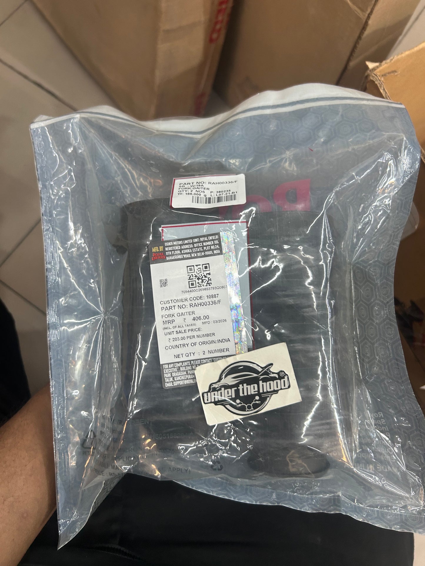 Royal Enfield RAH00336/C – Fork Gaiter / Fork Boot for Himalayan 450 & Guerrilla 450 (BS6) – Genuine OEM
