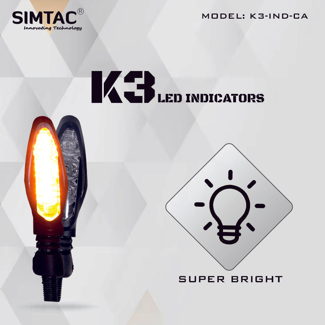 Simtac KTM Indicators Simtac | K3 LED Indicator For Bike | K3-IND-CA