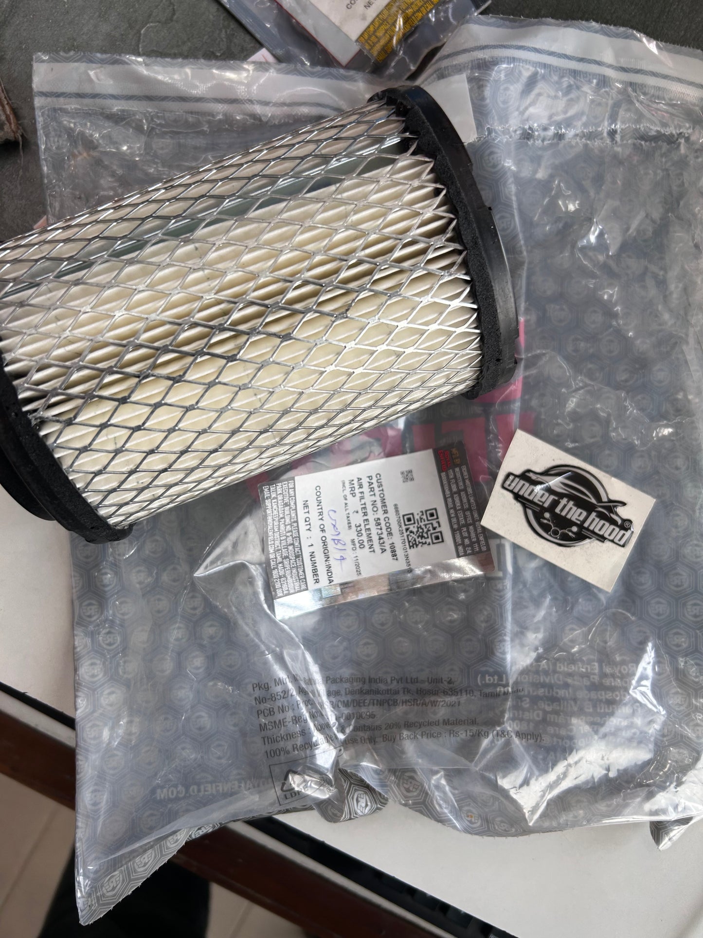 Royal Enfield Himalayan 411 & Scram 411 Air Filter Element – OEM 587343/A | Genuine RE Replacement