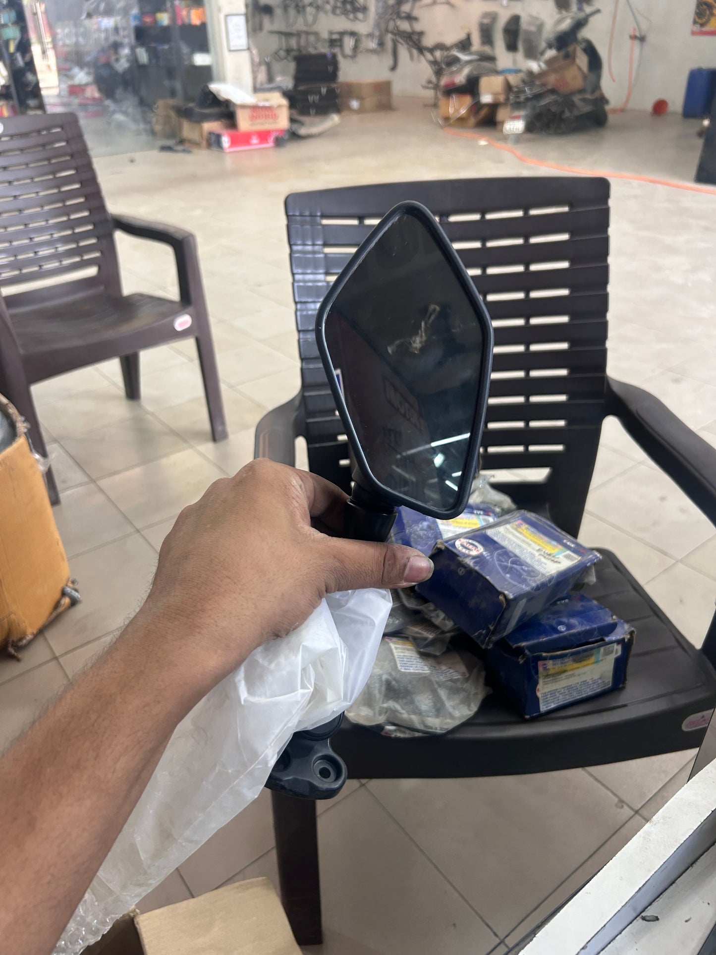 TVS N7220690 Left Hand Mirror Assembly | Genuine Replacement for TVS Apache RR 310