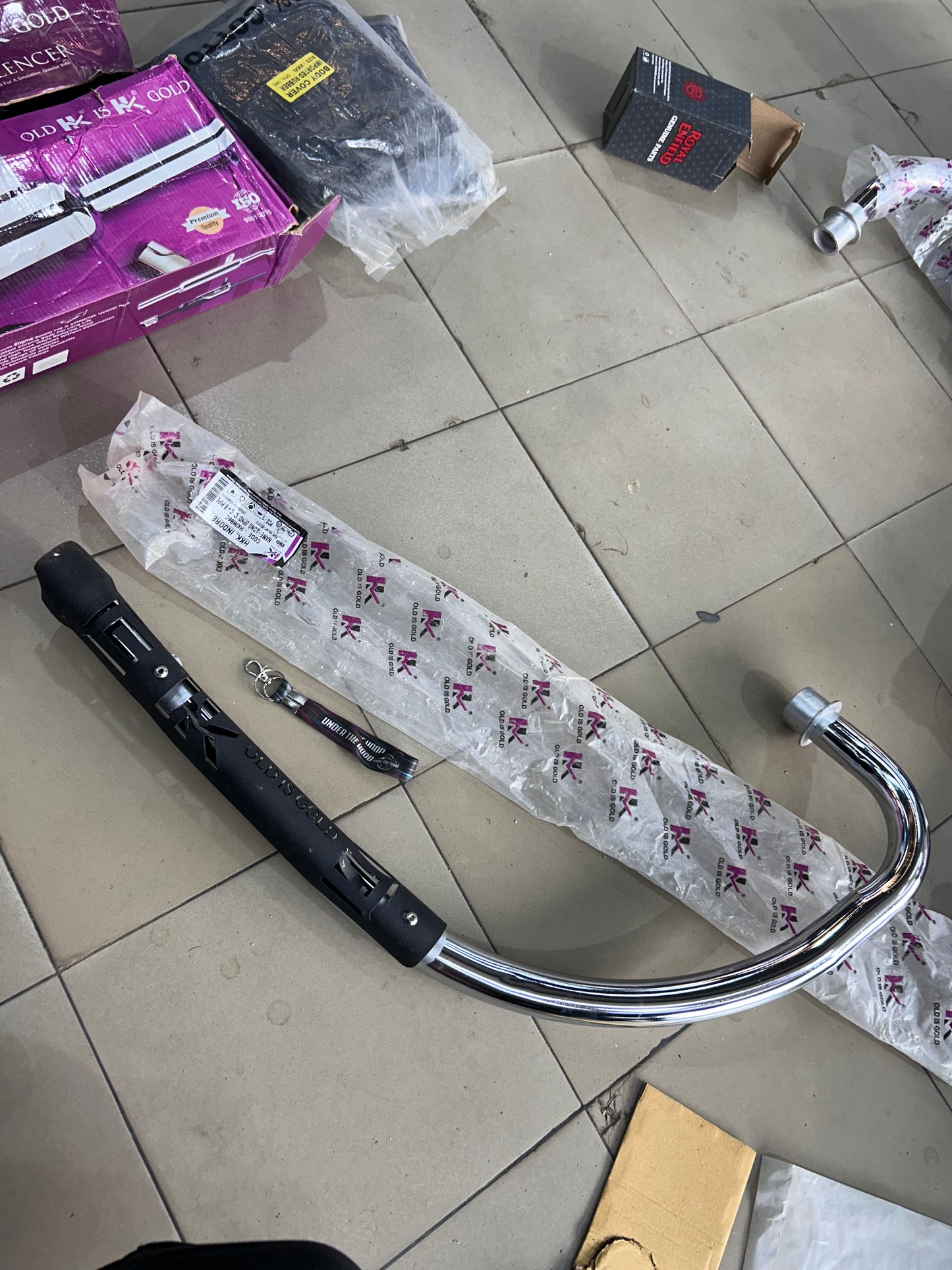 HKK Indore HKMB6C Dual-Sensor Long C Bend Pipe for Royal Enfield J-Series 350