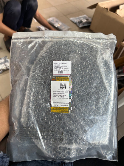 Royal Enfield 845024 – Rear Number Plate (Black) for Standard 350 & 500 UCE – Genuine OEM Part