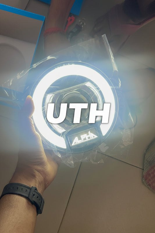 LIU HJG Alpha 7 Inch LED Projector Headlight for Royal Enfield & Universal Round Housing