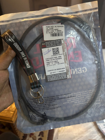 Royal Enfield Throttle Cable (Accelerator Cable) — Bullet 350 BS6 (X & Standard, KS/ES, ABS) — RLT00040/B | Genuine OE