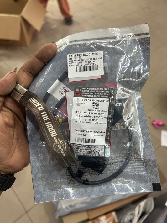Royal Enfield USB Charger – Type-C Fast (RAC01412/C) – Genuine OEM for Hunter 350 (BS6)