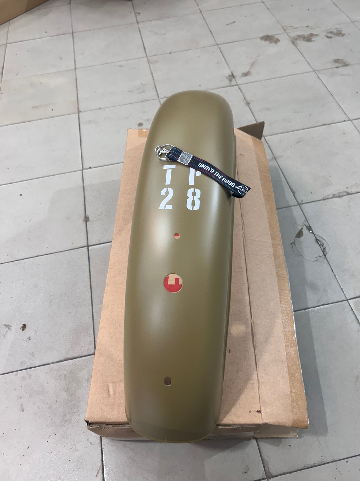 Royal Enfield Classic 350 / 500 UCE Rear Mudguard – Desert Storm Colour with Sticker – 873149 – Genuine OEM
