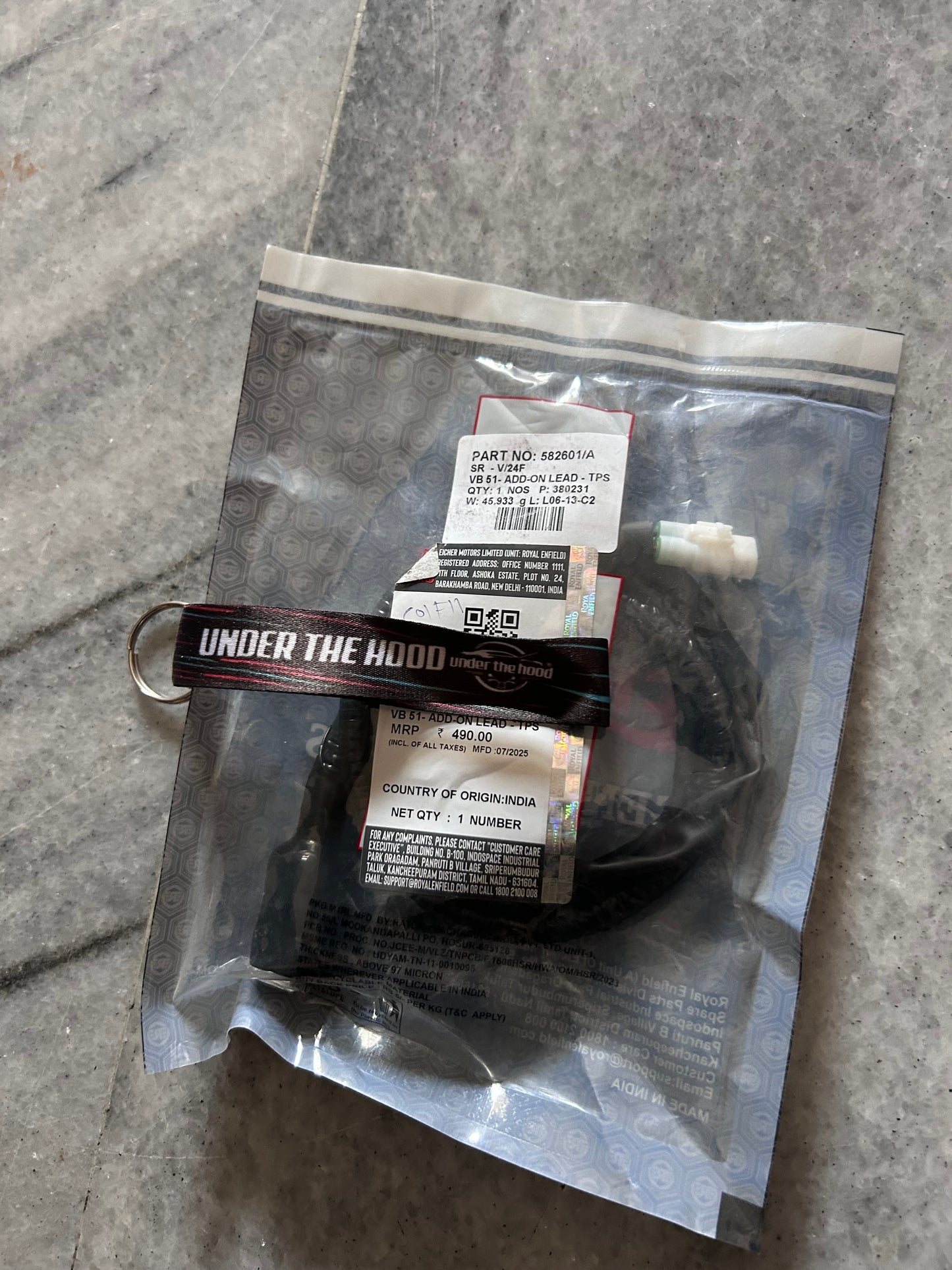 TPS Add-On Lead / Sub-Harness (VB51) for Royal Enfield Bullet 500 UCE – 582601/A (Throttle Position Sensor Lead)