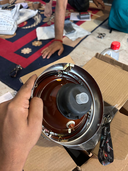 Royal Enfield 593263/E Head Lamp Assembly with Bulb – OEM Fit for Classic 350, Classic 500 & Bullet 350/500