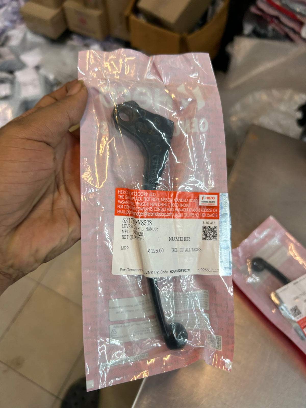 Hero Genuine Clutch Lever / Left Handle Lever for Xpulse 200, Xpulse 200T, Xtreme 160R, Xtreme 200R, Hunk, Karizma, Achiever, Xtreme, Impulse – 53178KFN850S