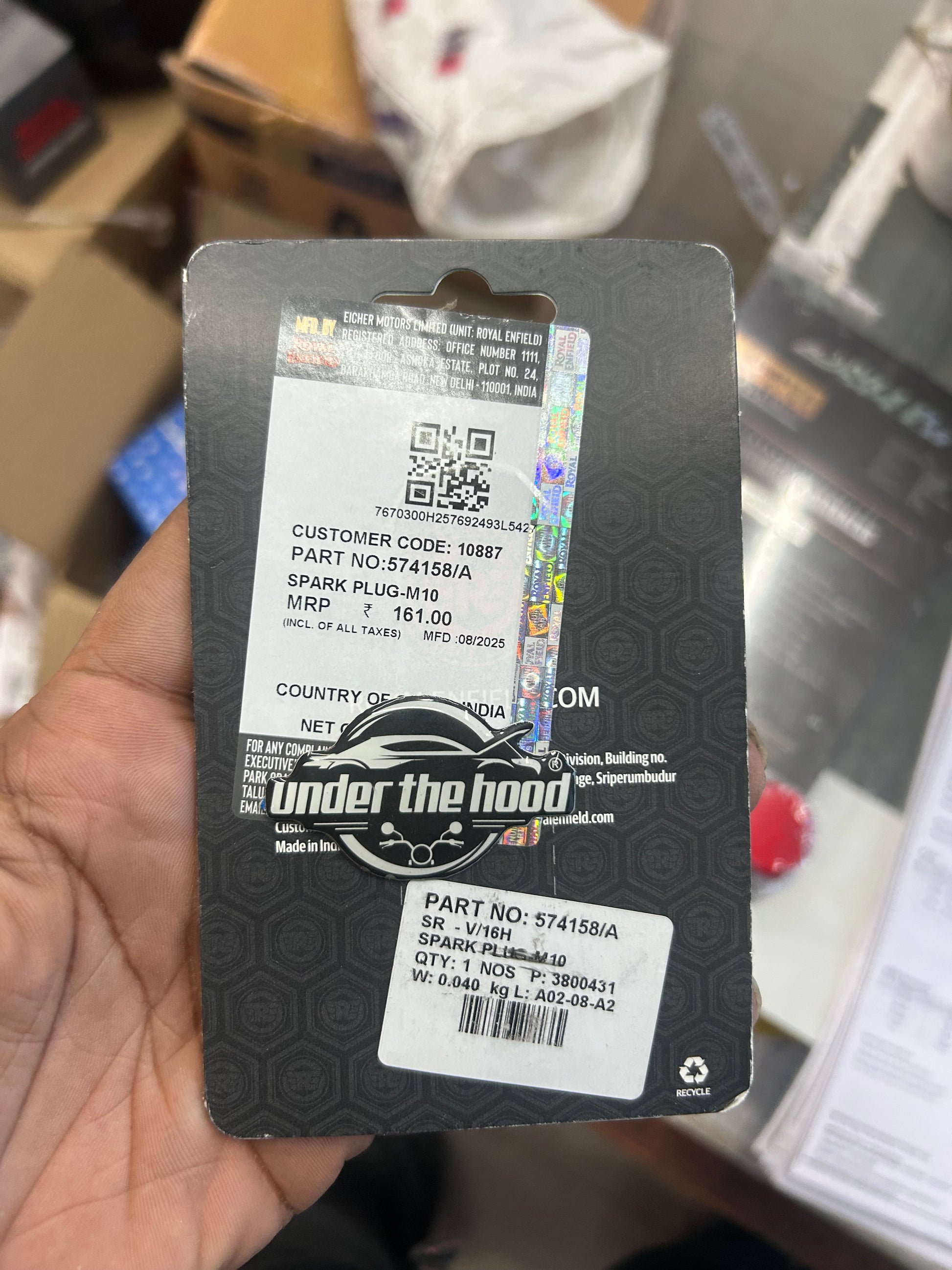 OEM spark plug M10 574158/A for Super Meteor 650 Shotgun 650 Classic 650