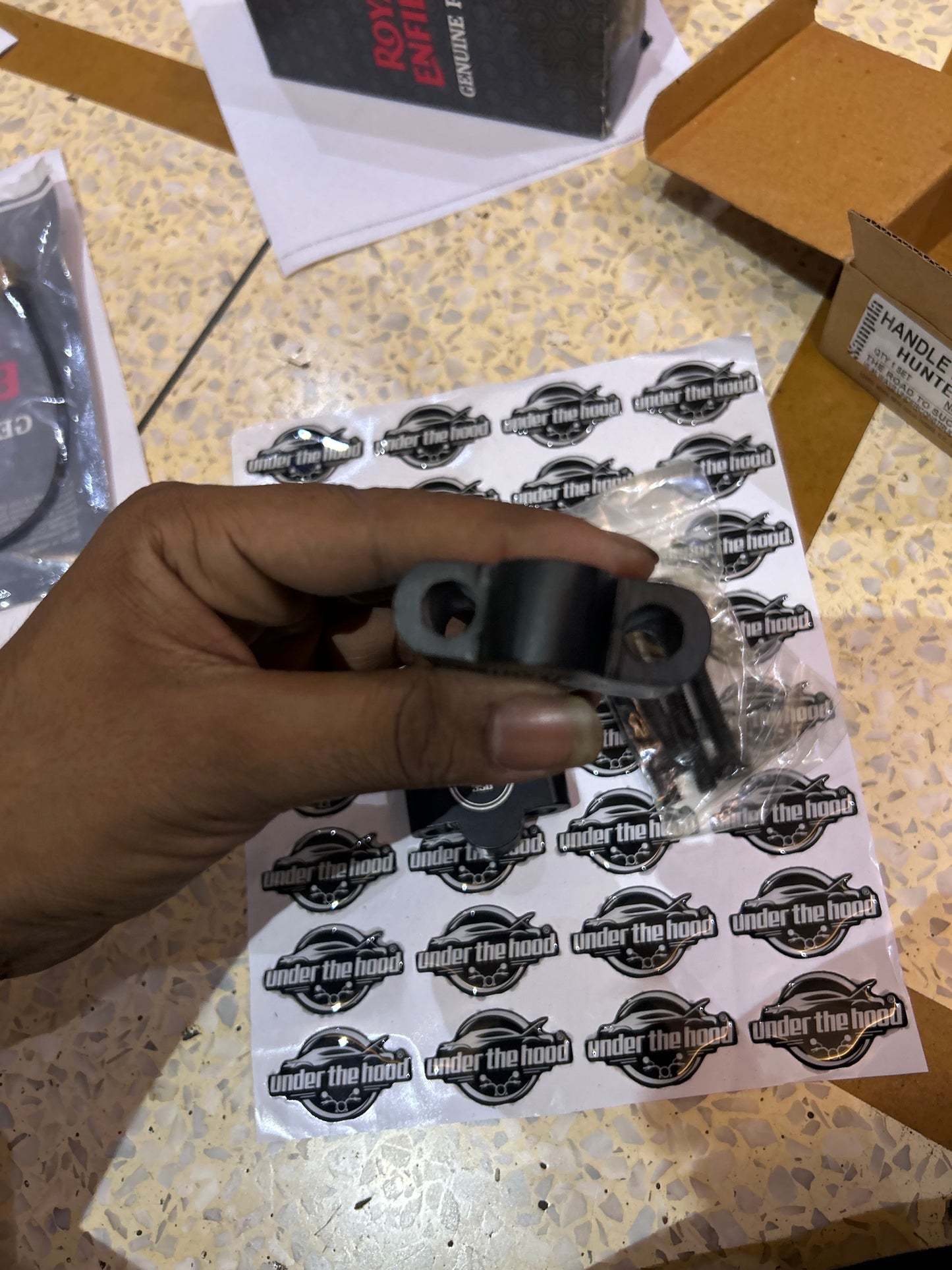 Aftermarket Handlebar Riser Kit for Royal Enfield Hunter 350 – Black CNC Machined Aluminium