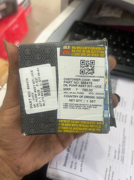 Royal Enfield Oil Pump Assy Kit – UCE (Part No. 888419) – Genuine Replacement for Classic 350/500, Bullet 350/500 & Electra UCE