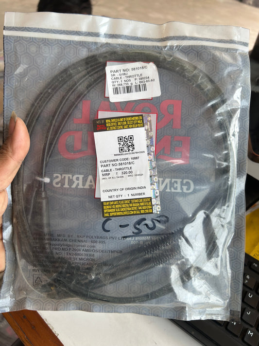 Royal Enfield 581018 – Genuine Throttle Cable for Classic 500 (UCE)