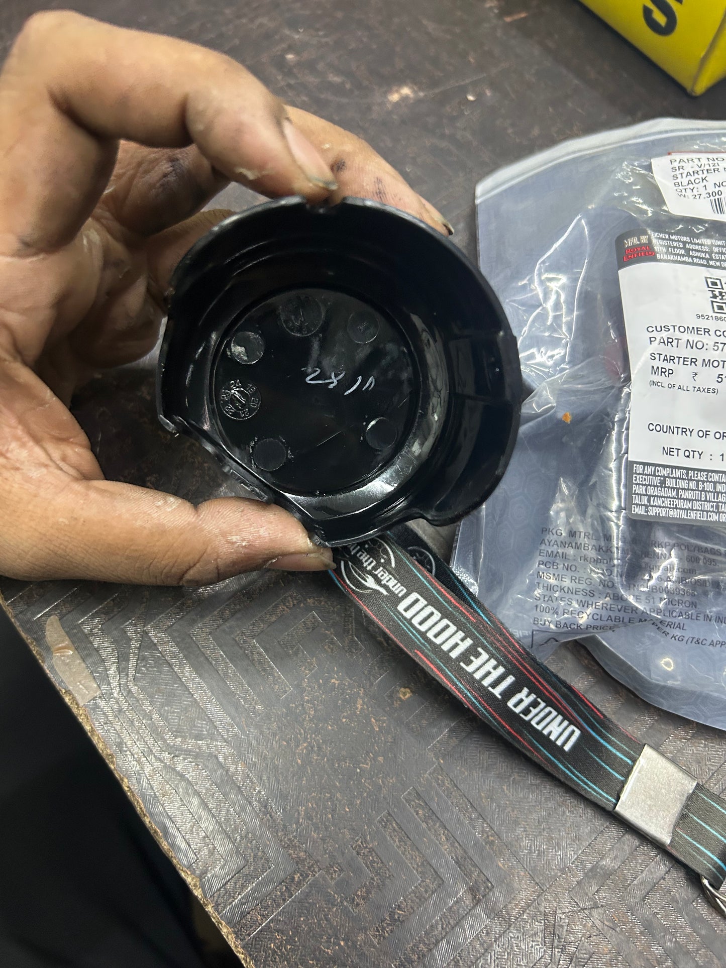 570765/A – Starter Motor Cover (Black) for Classic 350 (UCE) & Thunderbird 350/350X (UCE) – Genuine Royal Enfield