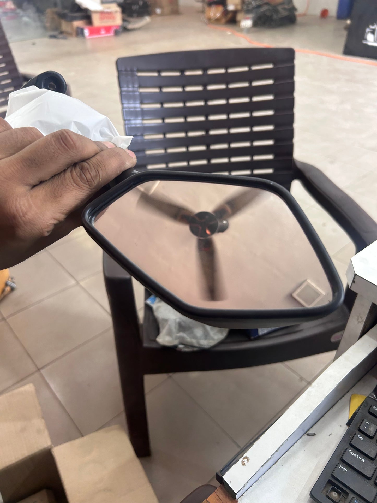 TVS N7220690 Left Hand Mirror Assembly | Genuine Replacement for TVS Apache RR 310