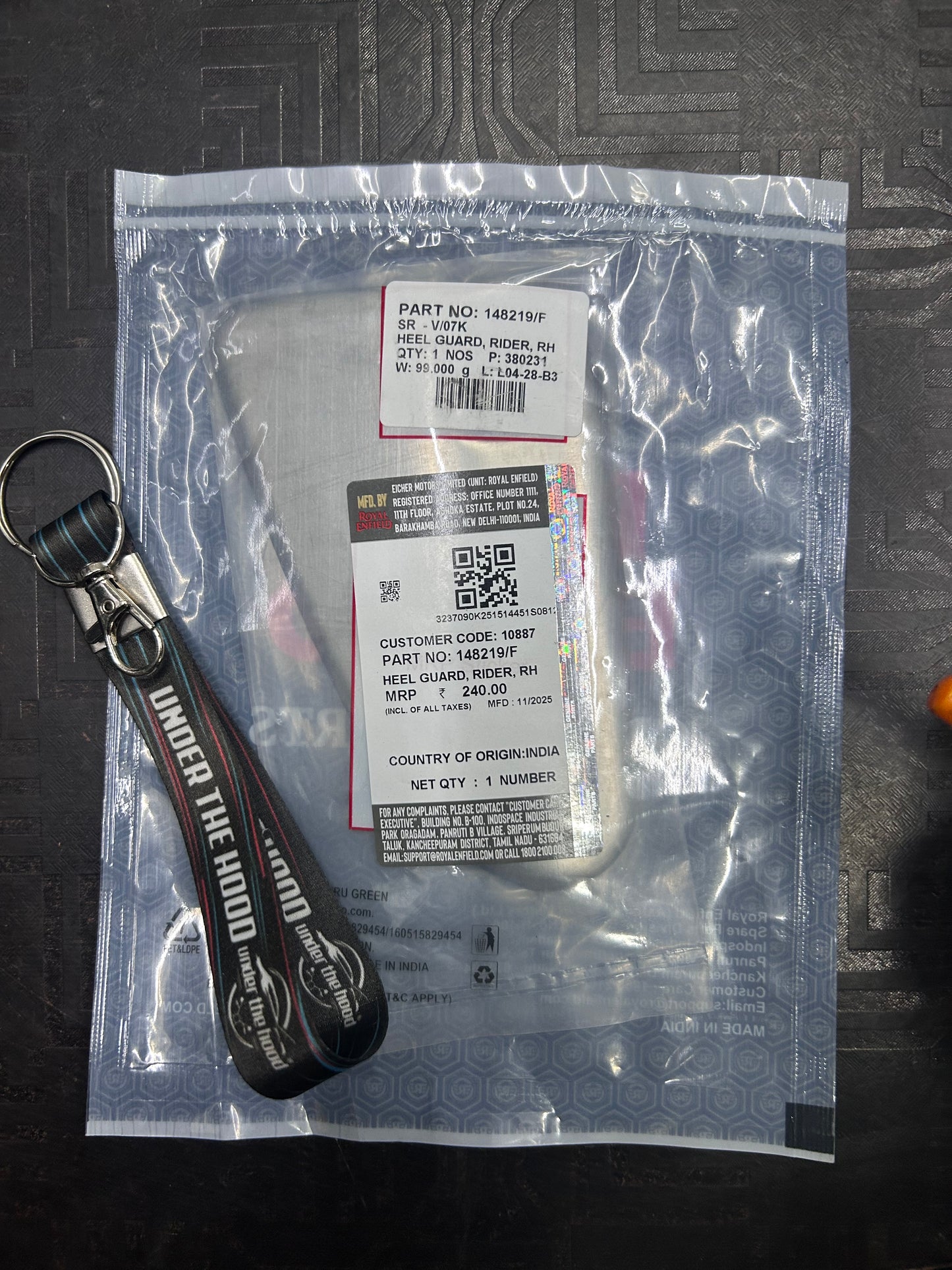 Royal Enfield 148218/F – Heel Guard (Left-Hand) for Continental GT 650 (OEM Genuine)