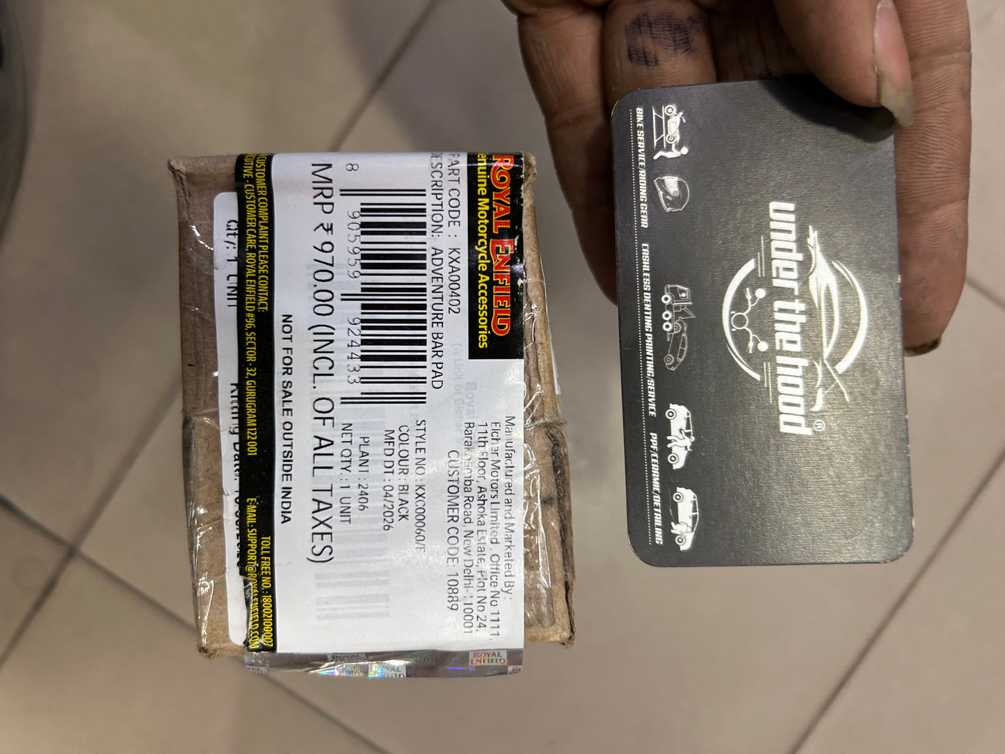Royal Enfield Black Rally Handlebar Pad for Himalayan 450 – KXA00402