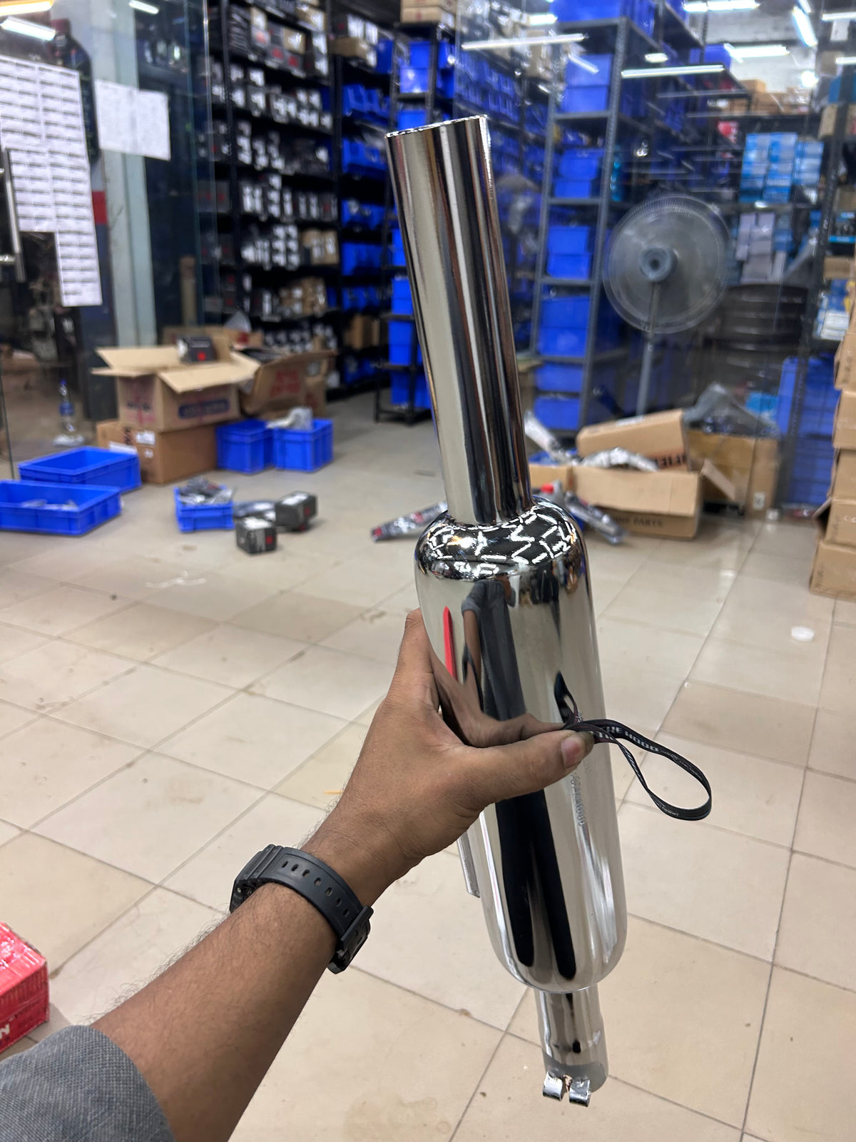 Silmen/Silman Short Punjab Silencer (Small Mouth, Chrome) – LSM3-A – For Royal Enfield Classic 350 Reborn & New Bullet 350 (2023+ J-Series)