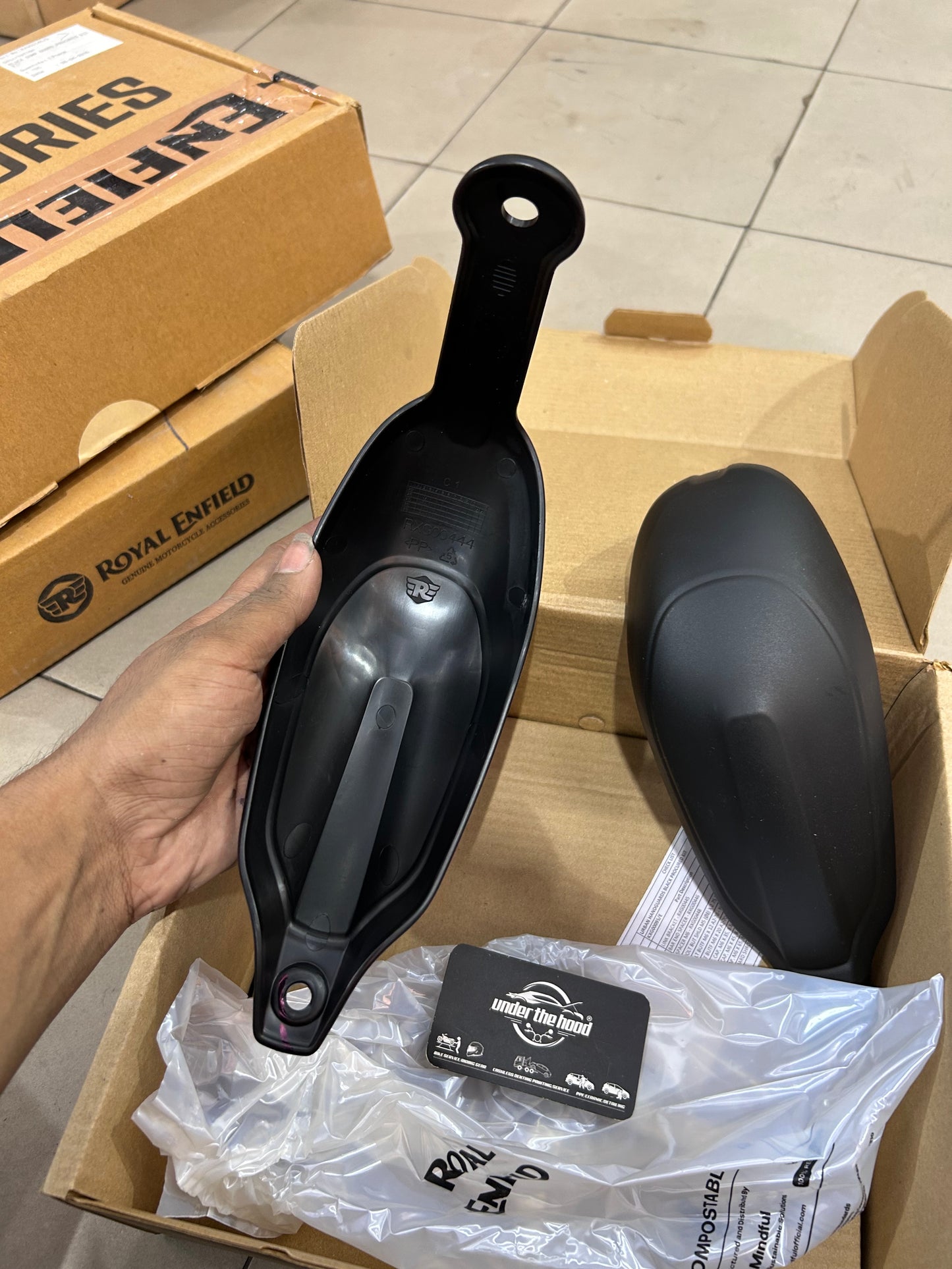 Royal Enfield Black Hand Guards for Guerrilla 450 – Genuine OEM KXA00462