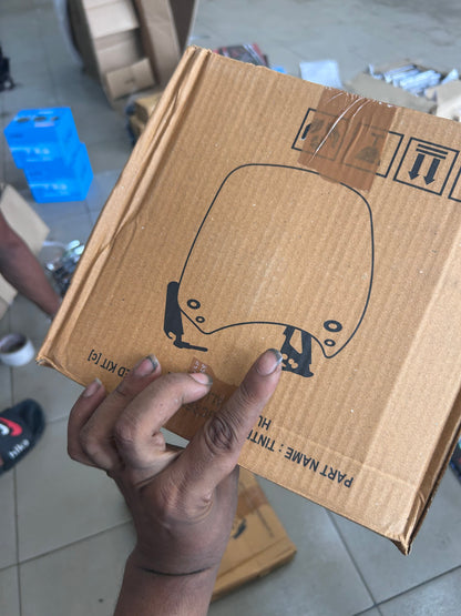 Smoke Visor with Bracket for Royal Enfield Hunter 350 – Stylish Wind Deflector