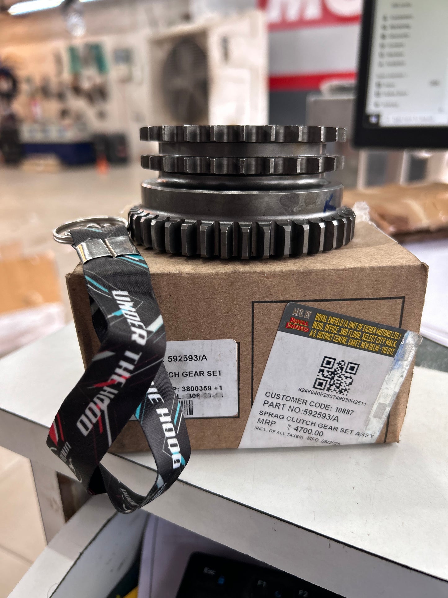 Royal Enfield Sprag Clutch Gear Set Assembly – Classic 350/500, Electra 350 UCE, Thunderbird 350/500, Bullet 350/500 UCE, Continental GT 535 (OEM 592593/A)