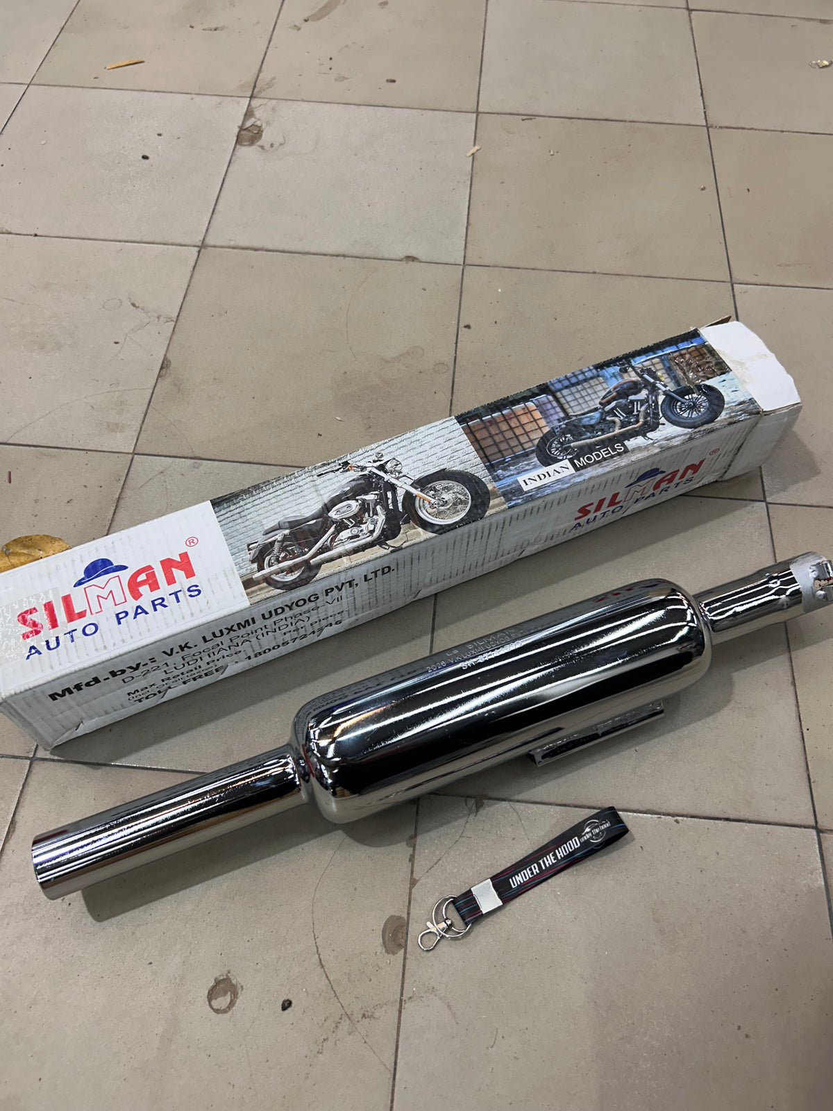 Silmen/Silman Short Punjab Silencer (Small Mouth, Chrome) – LSM3-A – For Royal Enfield Classic 350 Reborn & New Bullet 350 (2023+ J-Series)