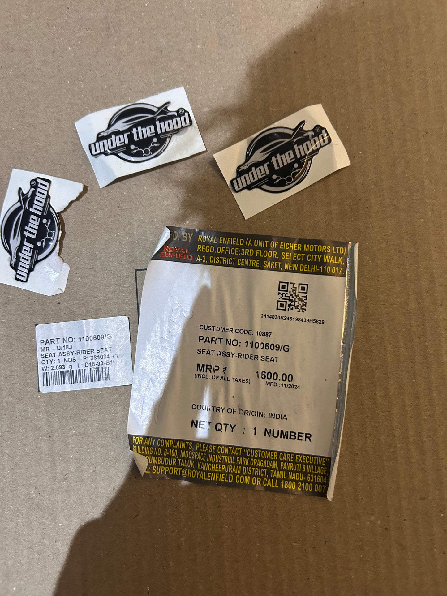 Genuine Rider Seat Assembly for Royal Enfield Meteor 350 | 1100609/G | OEM Seat Assy
