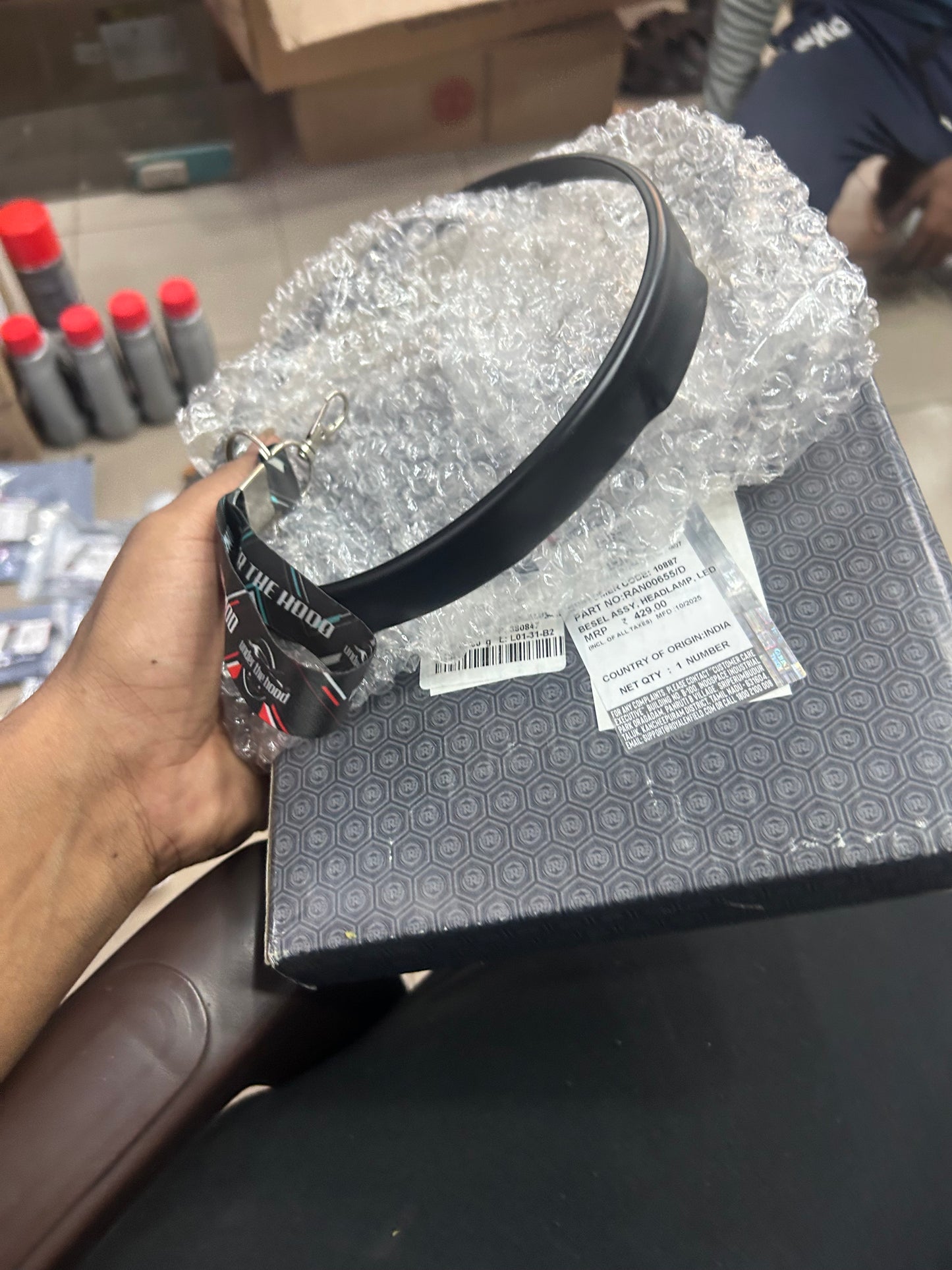 Royal Enfield Headlamp Bezel (LED Headlight Rim) — Himalayan 450 & Guerrilla 450 (Sherpa-450, BS6.2/E5) — RAN00655/D (OE)