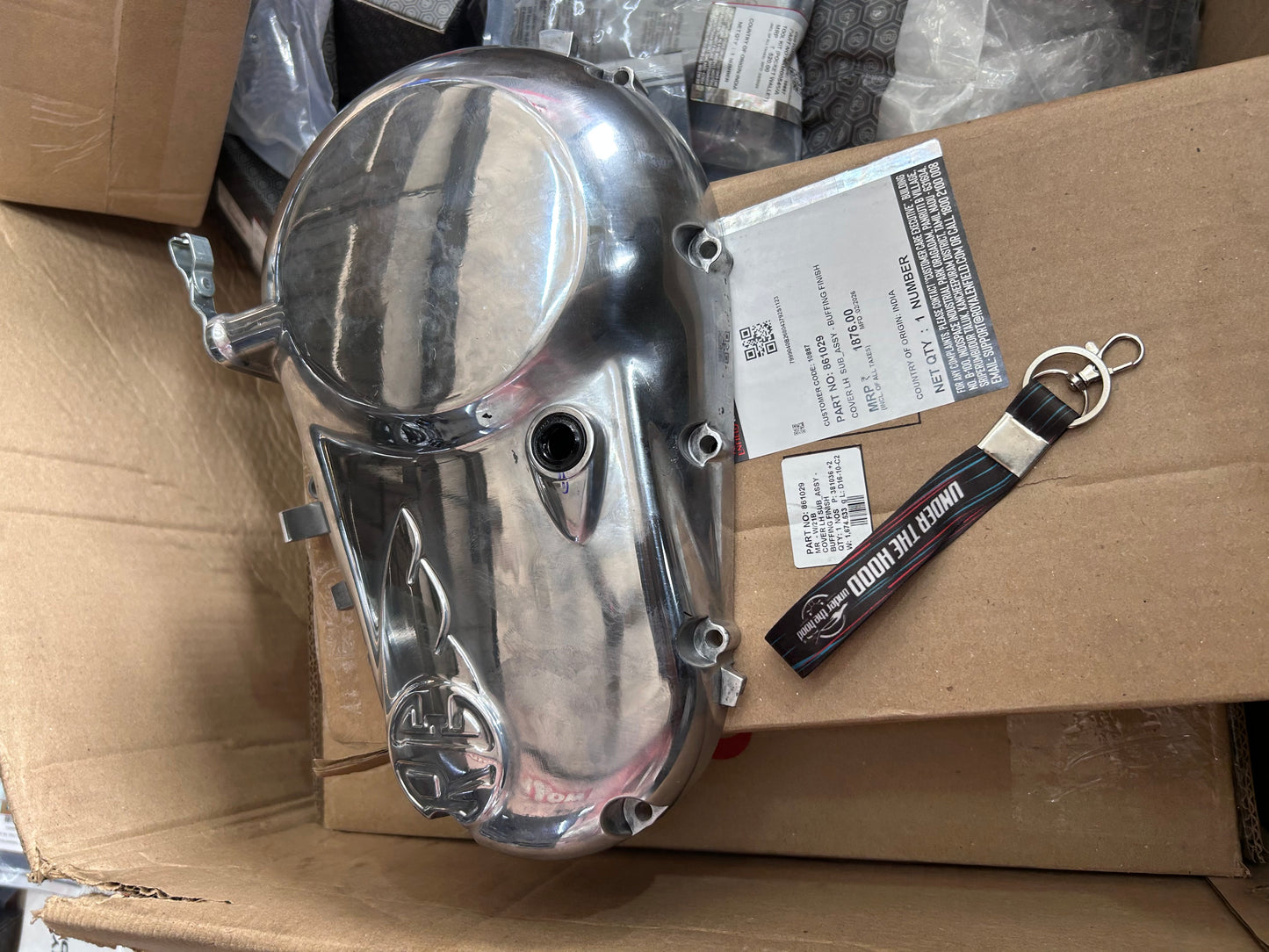 Royal Enfield 861029 – Engine Cover LH Sub Assembly (Buffing Finish) for Classic 350, Classic 500 EFI, Bullet 350/500 UCE, Electra 350 UCE & Continental GT 535 – Genuine OEM