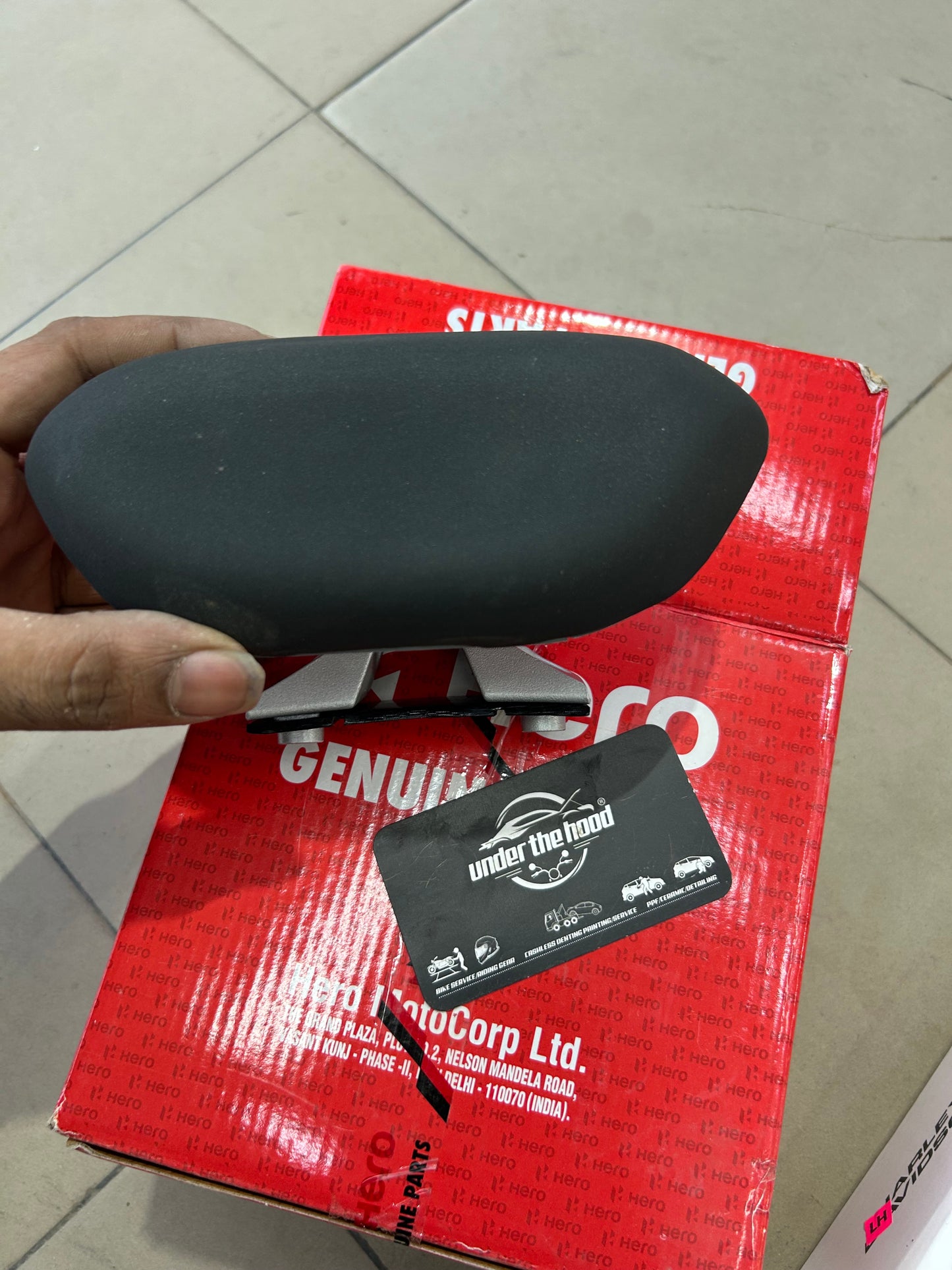 Hero Genuine Backrest Kit for Glamour X | Pillion Back Support / Rear Backrest Accessory | ADJRB0M017000G