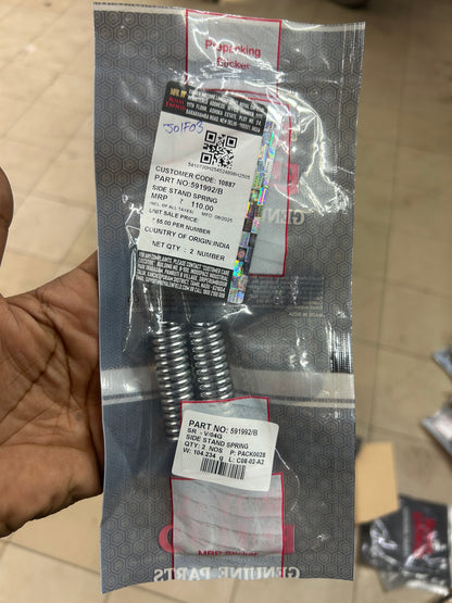Royal Enfield 591992/B Side Stand Spring – Chrome Return Spring for Classic, Bullet, Meteor, Hunter (UCE & J-Series)