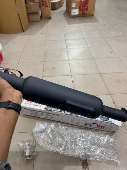 Silman Short Punjab Big Mouth 57mm Black Silencer for Classic 350 Reborn, Meteor 350 & Bullet 350 J-Series | LSM4-B