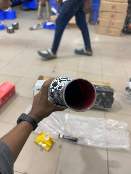 Silmen/Silman Indori Silencer with Plate – Direct Fit for Royal Enfield Meteor 350 & Classic Reborn 350 (J-Series)