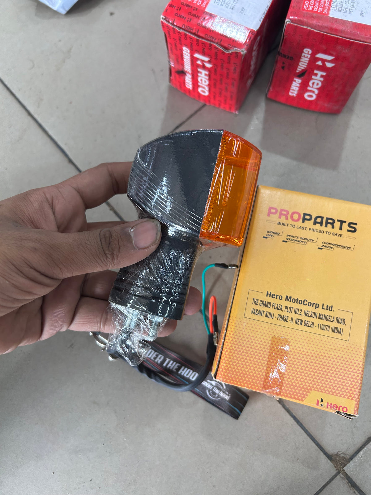 Hero Splendor Plus Universal Amber Indicator / Winker Assembly | PRO Parts | 33400KCC710PROS