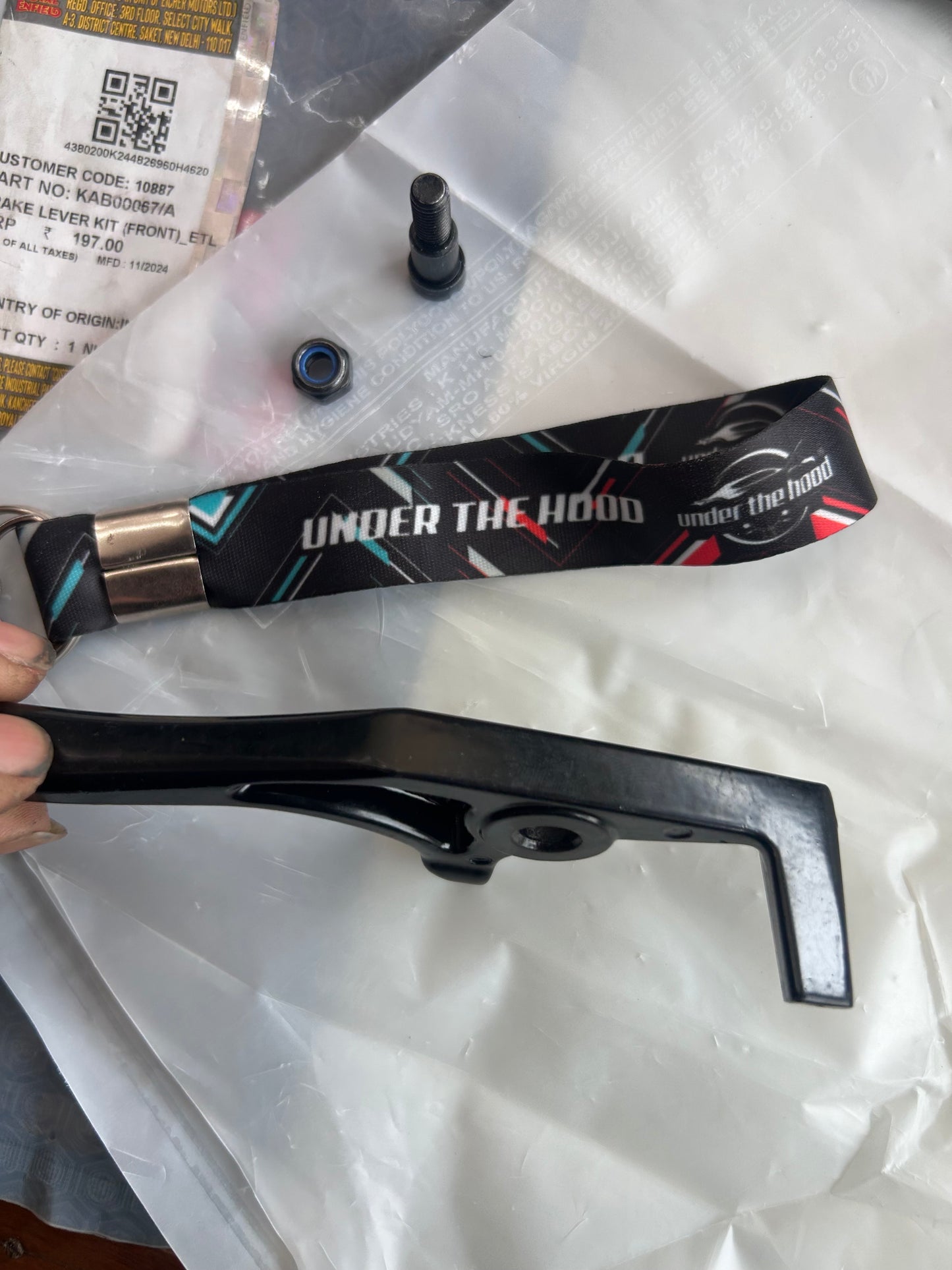 Royal Enfield KAB00067/A – Front Brake Lever Kit (ETL) OEM for Bullet 350 ES (UCE, BS3) + Selected Classic 350 (see table)