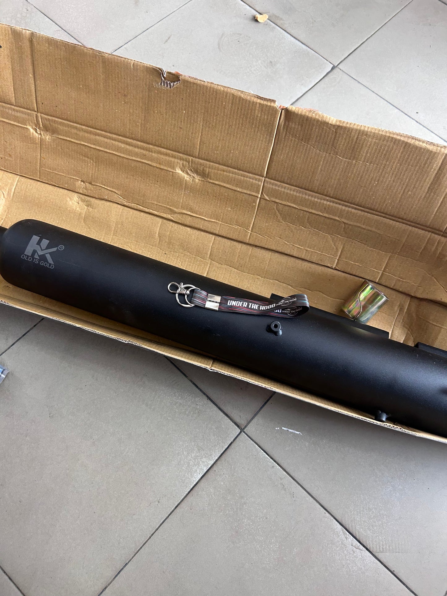 HK Long Punjab Silencer Small Mouth – Direct Fit for Royal Enfield UCE Models