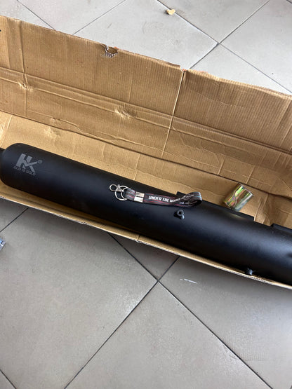 HK Long Punjab Silencer Small Mouth – Direct Fit for Royal Enfield UCE Models