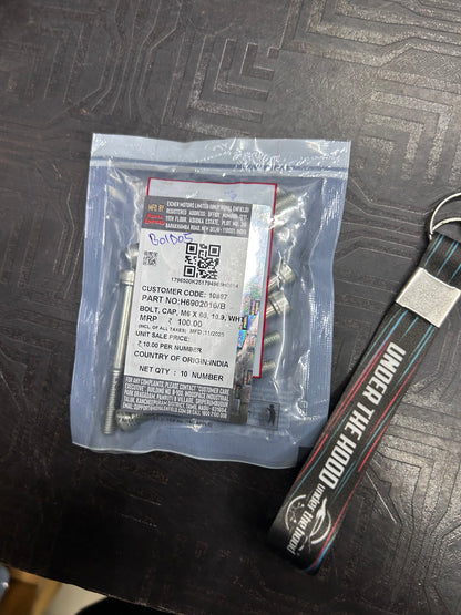 Royal Enfield H6902016/B – Hex Socket Head Cap Screw M6x60 (Grade 10.9, WHT) – Genuine OEM High-Tensile Bolt