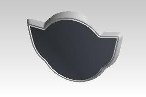 Royal Enfield RAK00650/A chrome fuel tank badge RH