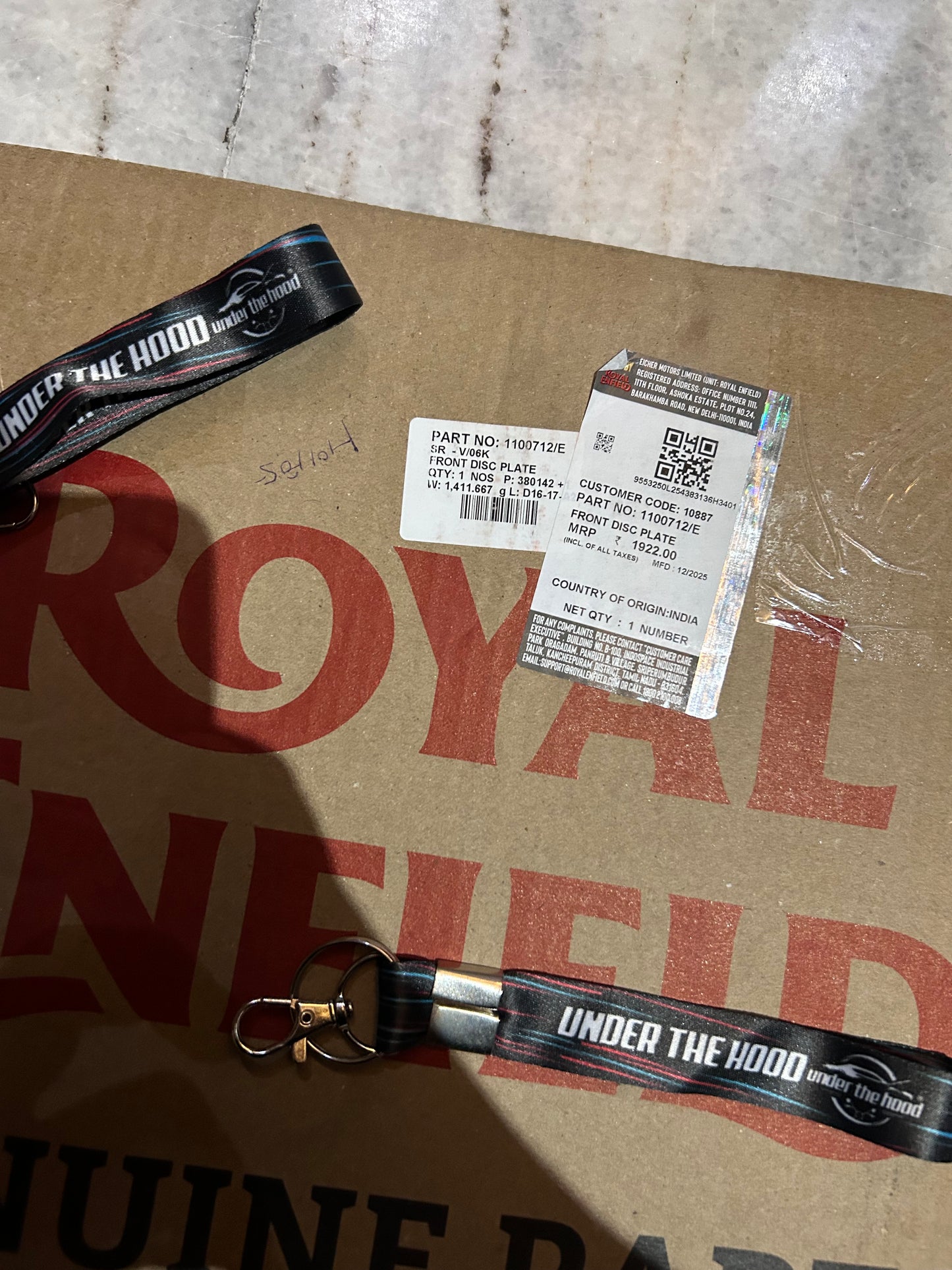 Royal Enfield 1100712/E – Front Brake Disc Plate for Meteor 350, Classic 350 Reborn & Hunter 350 (J-Series BS6) – Genuine OEM Rotor