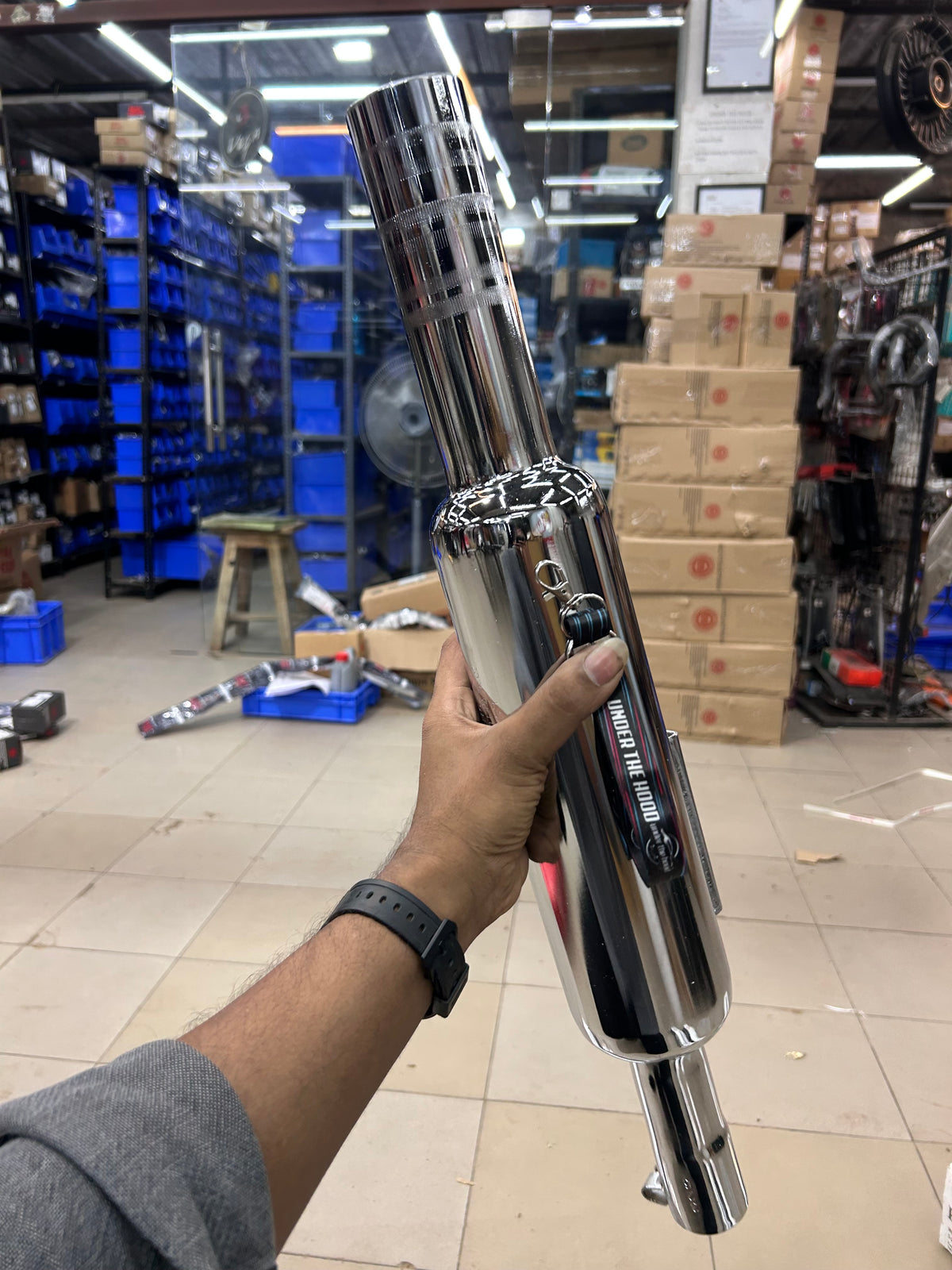 SILMAN Short Punjab Big Mouth 57mm Chrome Silencer LSM4-A – Royal Enfield Classic 350 Reborn, Meteor 350 & Bullet 350 / Battalion J-Series