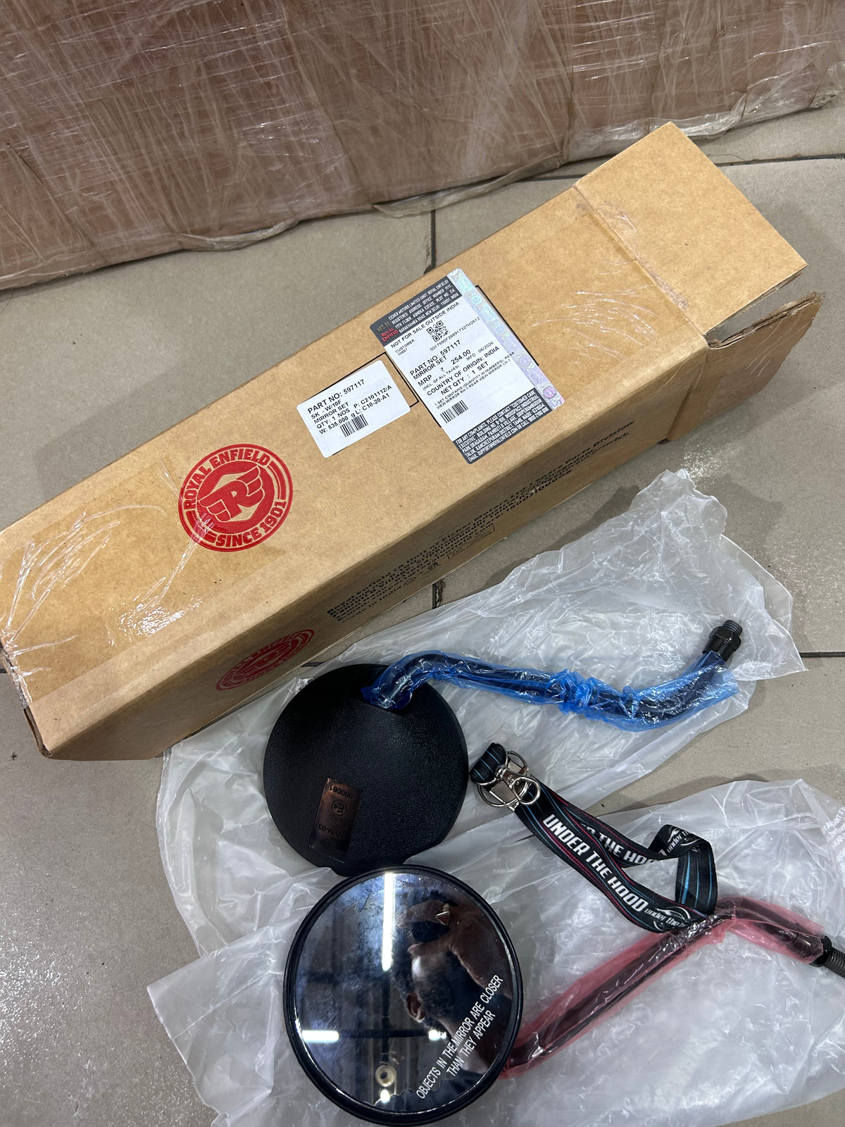 Royal Enfield Bullet 350 UCE KS/ES & Old Bullet Mirror Set 597117